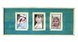 SN 299 Aqua // Triple picture frame  4"x6"