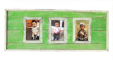 SN 299 Aqua // Triple picture frame  4"x6"